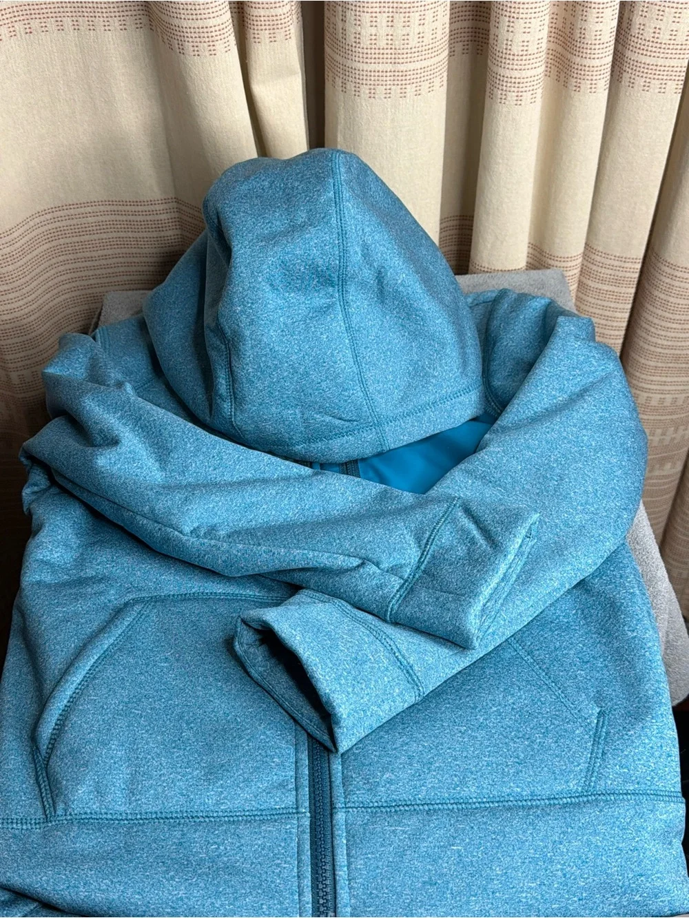 Lands' End Youth Teal Blue Sherpa-Lined Zip Hoodie